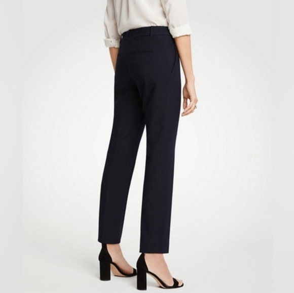🖤 Ann Taylor Signature Black Ankle Dress Pants Size 4 Tailored Work - Picture 2 of 16